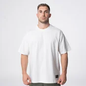 Polleo Mens Forge Oversized Statement Short Sleeve T-Shirt, White - S/M