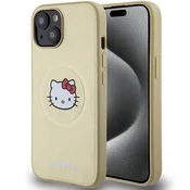 HELLO KITTY Hello Kitty Usnjeni ovitek Kitty Head MagSafe - ohišje za iPhone 14 (zlato)