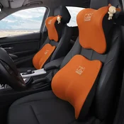 Icaroom Set jastuka za vrat i leda za auto sedište T-662/632MS, Narandžasti