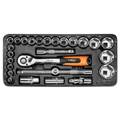 slomart NEO TOOLS Nasadni ključi 1/2, komplet 27 kosov