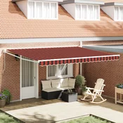 vidaXL vidaXL Ročna retraktibilna tenda v oranžni in rjavi barvi, 450x300 cm, (22150126)