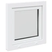 vidaXL vidaXL Okno za klet RISOR 50 x 50 cm PVC in steklo Bela, (5000215256)