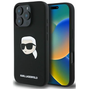 Karl Lagerfeld KLHMP16XSKHPPLK iPhone 16 Pro Max black HC MagSafe Sil KL Head Print (KLHMP16XSKHPPLK)