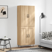 Greatstore Visoka komoda sonoma hrast 69,5x34x180 cm inženirski les