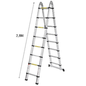 Duple aluminijumske teleskopske merdevine 2,8+2,8 ( 777 )