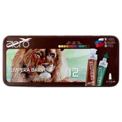 Barva tempera Aero 7,5ml tube 12 kosov v kovinski škatli, design lav