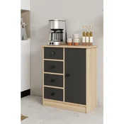 Hanah Home višenamenski ormaric Elmar, 66 cm, hrast Sonoma / antracit