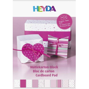 HEYDA Barvni blok papirja A4 - roza mešanica 20 listov