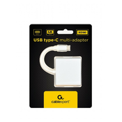 Gembird Multi-adapter USB Type-C, srebrn