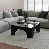 Hanah Home Klub sto Seine 80x80x35cm Crni