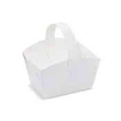 Poročni kolački (PAP-Recy) z ročajem beli 10 x 8 x 6 cm [50 kosov]