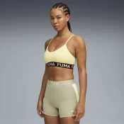 Womens MOVE Puma STRONG Bra, Yellow, Size L, Clothing
