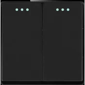 ELEKTRO SMART DESIGN LINE mehanicki modul za serijski prekidac s fluorescentnom indikacijom, crni DL-86-2G1W-BK