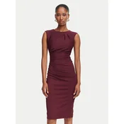 Rinascimento Cocktail obleka CFC0130273003 Bordo rdeča Slim Fit