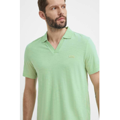 Polo majica s dodatkom lana Calvin Klein boja: zelena, bez uzorka, K10K112959