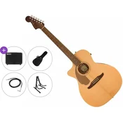 Fender Newporter Player LH Premium SET Natural Elektroakustična jumbo