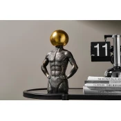 Aberto Design Dekorativna figura CY0371, 22x15x7 cm, Antracit