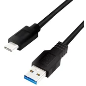 Kabel USB-C => USB A 3.2 Gen1x1 A 0,15m Logilink - črn (CU0166)
