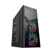EUROCASE kućište ML N6-560B, ATX, 2x USB-A, 1x USB-C, 2x 120 mm ARGB ventilator, crno