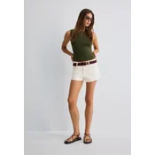 Stradivarius Osnovna Majica Bez Rukava Khaki Xl