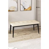Hanah Home klupa Pera Bench, 105 cm, krem / crna