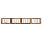 Vidaxl Vrata za pse z stojali 4 szt. Star les 100 x 60 cm