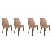 Hanah Home Set stolica Dallas-553 V4, 75x62x102 cm, 4 komada, Bež
