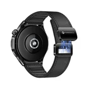 FORCELL Pas za Samsung Galaxy Watch Forcell F-Design FS20, magnetni, iz umetnega usnja, 20 mm, črn
