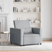 Sofa na razvlacenje Singl Svjetlosiva 90 x 165 x 87 cm tkanina