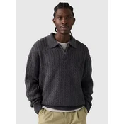 Levis Mason Collared Quarter Zip moški pulover obscidian heather