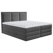 MID.YOU POSTELJA BOXSPRING 160 cm  x 200 cm , tekstil antracit