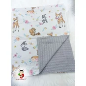 Bubamara037 Pokrivac za bebe Bambi, Belo-Sivi
