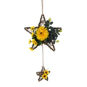 Dardanar Petokraka zvezda ratana prstan stenska dekoracija umetna roža, (21086095)