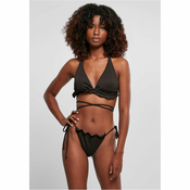 Womens Rib Babylock Triangle Bikini Black