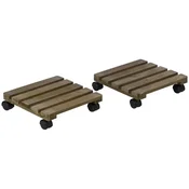 Homestar Set za rastlinsko podlogo 2 kosa 30x30x7 cm rjava