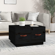 Stolic za kavu crni 60 x 53 x 35 cm od masivne borovine