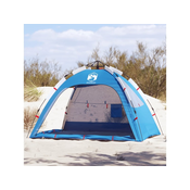 Vidaxl Šotor za plažo za 2 osebi moder za hitro postavitev vodoodporen