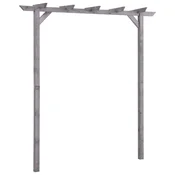 Vidaxl Vrtna pergola siva 200x40x205 cm impregnirana borovina
