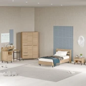 Hanah Home Komplet spavaca soba za tinejdžere ON24-S, Hrast