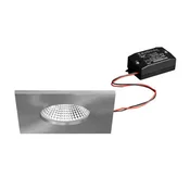 BRUMBERG LED svetilka za vgradnjo BB21, nikelj 85 x 85 mm, vklop/izklop IP65 - Kopalnica - mat nikelj - Aluminij