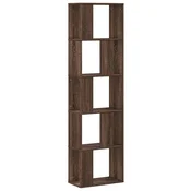 vidaXL vidaXL Knjižna omara 5-nadstropna rjavi hrast 45x23,5x162,5 cm, (21268561)