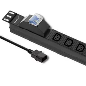 CB razdelilnik f RACK 19 1U 10A PDU 8xIEC C13 2m