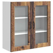 Vidaxl Stenski stekleni omarica PORTO Star les 80 x 31 x 80 cm