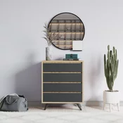 Aberto Design Komoda Suvera 70x86x40cm Hrast-Antracit