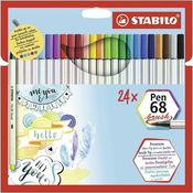 NEW Set Markerjev Stabilo Pen 68 brush Peresnica Pisana