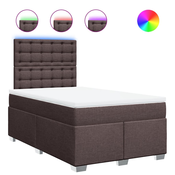 vidaXL vidaXL Box spring postelja z vzmetnico temno rjava 120x190 cm blago, (21321416)