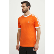 Pamucna majica adidas Originals za muškarce, boja: narancasta, s aplikacijom, IM9382