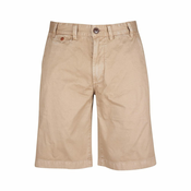 Barbour Jednobojne kratke hlače Barbour Neuston Twill Shorts - Stone - 38