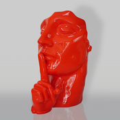 Casa Padrino XXL decorative sculpture red H. 140 cm - Living room & garden decoration
