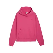 Mens Puma Wardrobe Essentials Boxy Fleece Hoodie, Pink, Size XL, Clothing